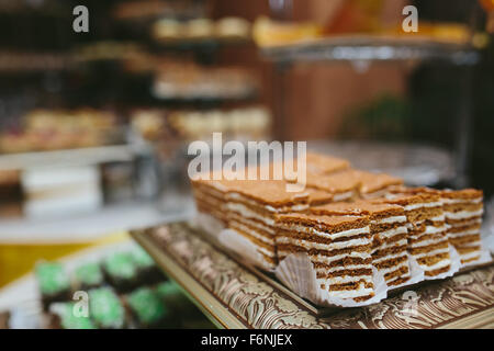 Delicious fancy wedding cake Stock Photo