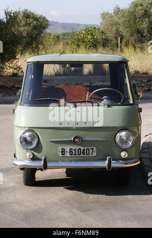 Seat 600 Siata 2850 van, customized by Siata Española S.A. License by Fiat. Stock Photo