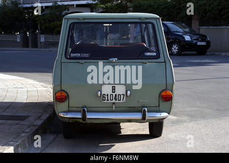 Seat 600 Siata 2850 van, customized by Siata Española S.A. License by Fiat. Stock Photo