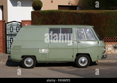 Seat 600 Siata 2850 van, customized by Siata Española S.A. License by Fiat. Stock Photo