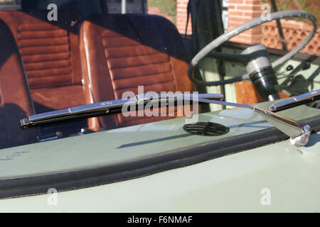 Seat 600 Siata 2850 van, customized by Siata Española S.A. License by Fiat. Wiper. Stock Photo