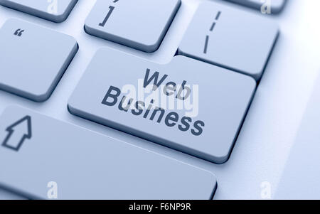 Web business word button on computer keyboard with soft focus Stock Photo