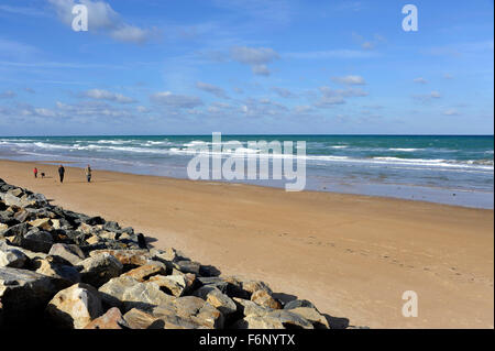 D Day,June 6 1944,landing beach,Omaha Beach,Saint-Laurent-sur-Mer,Calvados,Normandy,Normandie,France,WWII Stock Photo