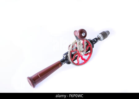 old vintage hand drill Stock Photo