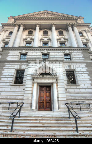 The Treasury building. Whitehall. Tax office. Government tax building