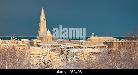 Aftermath of snowstorm, Reykjavik, Iceland Stock Photo