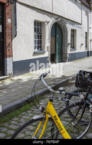 Godshuis Sint-Trudo / St. Trudo almshouse in the city Bruges, West Flanders, Belgium Stock Photo