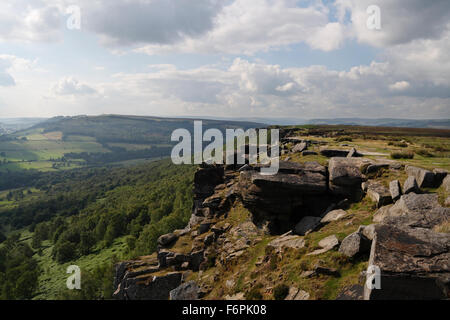 Curbar Edge Peak District National Park Derbyshire landscape England UK Stock Photo