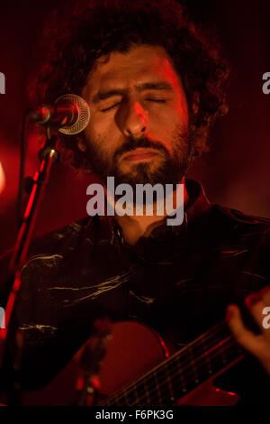 Milan Italy. 18th November 2015. The Swedish indie/folk singer-songwriter JOSE GONZALEZ performs live on stage at Alcatraz to presents his new album 'Vestiges & Claws' Credit:  Rodolfo Sassano/Alamy Live News Stock Photo
