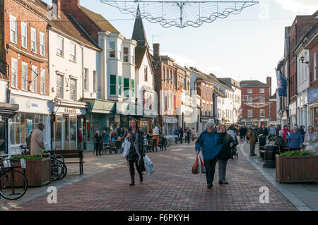 North Street in the centre of Chichester, West Sussex, England. Stock Photo