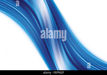 Abstract light and bright waving blue curves background Stock Photo