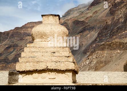 Buddhist mud stupa in the ancient Tabo monastery, Spiti Valley, Himachal Pradesh, Northern India Stock Photo