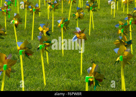 Pinwheel field, Oregon State Capitol grounds, Salem, Oregon Stock Photo