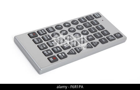 Old remote control tv, isolated on white background Stock Photo