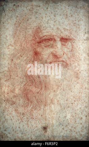 Leonardo da Vinci - Self portrait Stock Photo