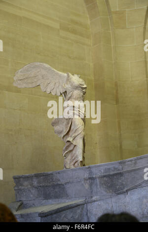 Hellenistic style. Winged Victory of Samothrace. 2nd century BC. Marble. Louvre Museum. Paris. France. Stock Photo