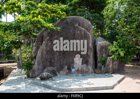 King Rama V Monument, Jor Por Por Laem, Sairee beach, Koh Tao, Gulf of Thailand, Thailand Stock Photo