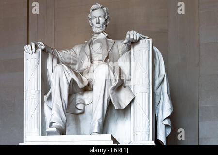 Abraham Lincoln statue to honour the 16th President of United States Stock Photo