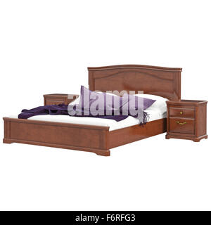 Wide bed modern style Stock Photo