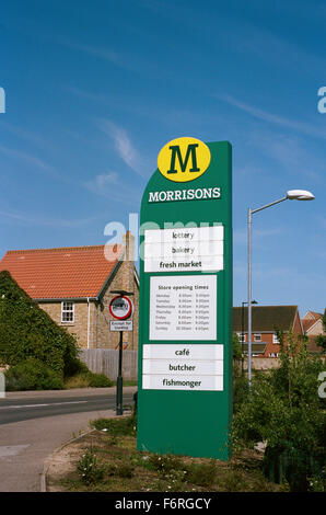 Morrison's Supermarket sign Stock Photo