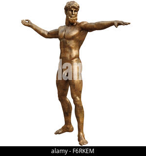 Statue of man with arms outstretched Stock Photo