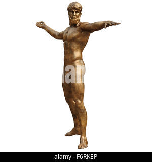 Golden statue of man Stock Photo