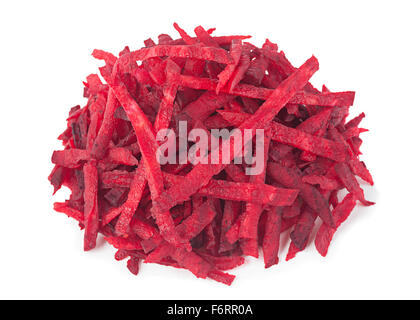 Beet vegetable chopped closeup isolated on white Stock Photo