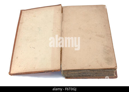 Old book isolated on white background Stock Photo