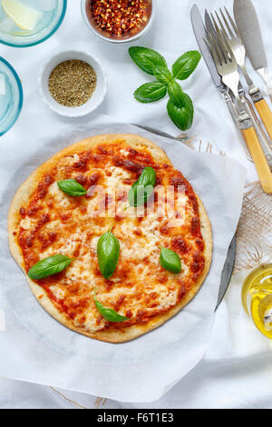 Italian Pizza Margherita Stock Photo