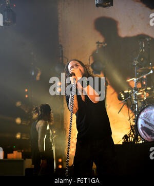 Korn perform onstage at The Fillmore Miami Beach at Jackie Gleason ...