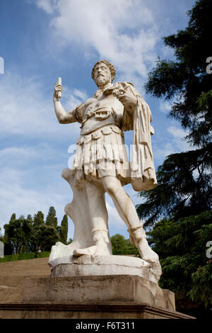 A statue in Boboli Gardens, in the summer, Florence, Italy. Stock Photo