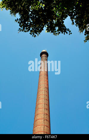 Italy, Lombardy, Crespi d'Adda, World Heritage Site, Worker Village, Chimney Stock Photo
