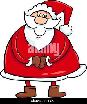 Cartoon Illustration of Santa Claus or Papa Noel with Gifts in Sack for ...