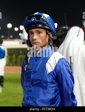 Meydan Racecourse, UAE. 19th November, 2015.   Jockey Dane O'Neill before the Thoroughbreds Handicap 80-94 at Meydan Racecourse Credit:  Tom Morgan/Alamy Live News Stock Photo