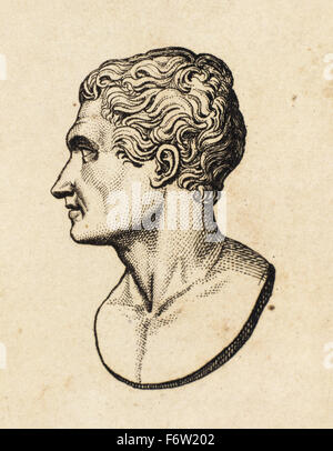Antonio Canova (1757-1822). Italian neoclassical sculptor. Portrait. Engraving, 19th century. Stock Photo