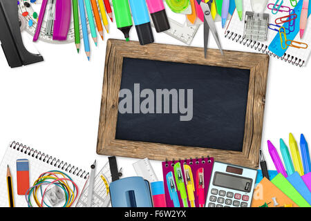 school / office supplies on white background Stock Photo