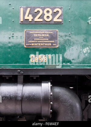 number plate maker's plate steam locomotive 777 national railway Stock ...