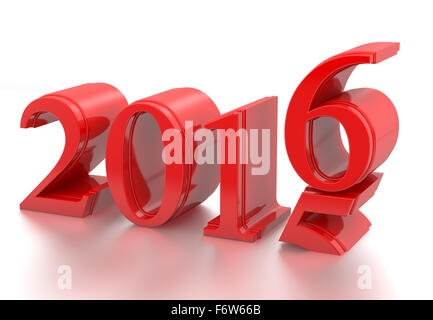 3d 2016. 2015-2016 change represents the new year 2016, three-dimensional rendering Stock Photo