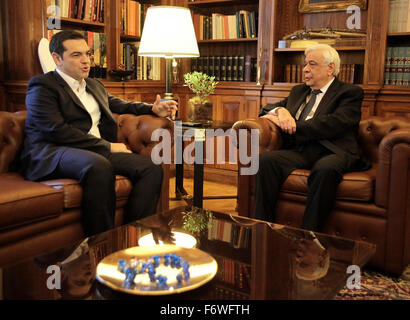 Athens, Greece. 20th Nov, 2015. Greek prime minister and SYRIZA's ...