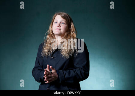 Kate Tempest, the English poet, spoken word artist and playwright, at the Edinburgh International Book Festival 2015. Stock Photo