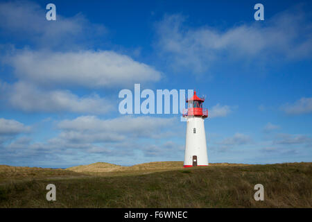 List West lighthouse, Ellenbogen peninsula, Sylt island, North Sea, North Friesland, Schleswig-Holstein, Germany Stock Photo