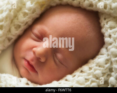 A one day old baby girl Stock Photo