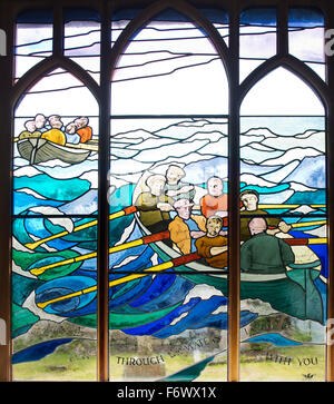 Saint Agnes stained glass in Baxterley Parish Church, Warwickshire ...