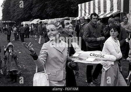 Miners Gala in Cardiff in 1983. An historic annual event held in the south Wales coalfield when the pits were working. Stock Photo