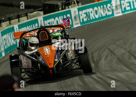 London, UK. 20th Nov, 2015. Triple British Touring Car Champion Andy Priaulx of England drives during ROC Nations Cup at The Stadium at Queen Elizabeth Olympic Park on November 20, 2015  in LONDON, UNITED KINGDOM (Photo by Gergo Toth Photography / ALAMY Live News) Stock Photo