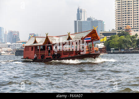 House ship on river in Bangkok Stock Photo