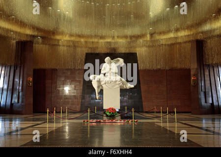 The beautiful Hall of Remembrance and Sorrow inside the Museum of the Great Patriotic War, Park Pobedy, Moscow Russia. Stock Photo