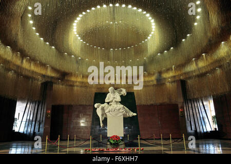 The beautiful Hall of Remembrance and Sorrow inside the Museum of the Great Patriotic War, Park Pobedy, Moscow Russia. Stock Photo