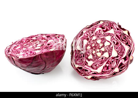 Red cabbage isolated on white Stock Photo