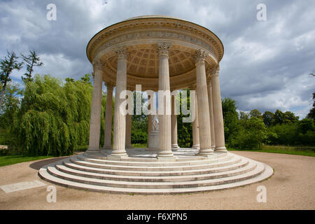 Versailles, France - June 22,2012: The Temple of Love in the gardens of Trianon. Palace Versailles was a royal chateau. Stock Photo